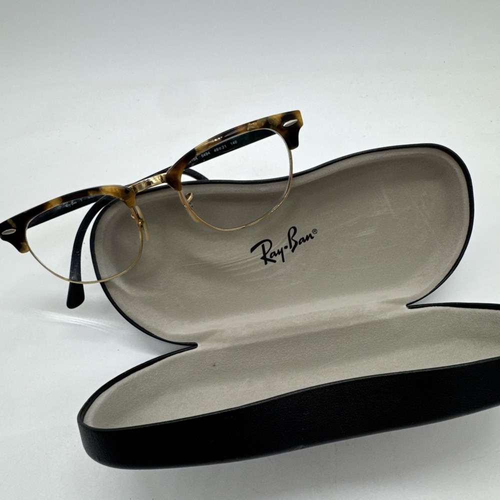 Ray-Ban Eyeglasses Unisex Brown Tortoise Clubmaster RB 5154 5494 49-21 140 - Picture 2 of 10
